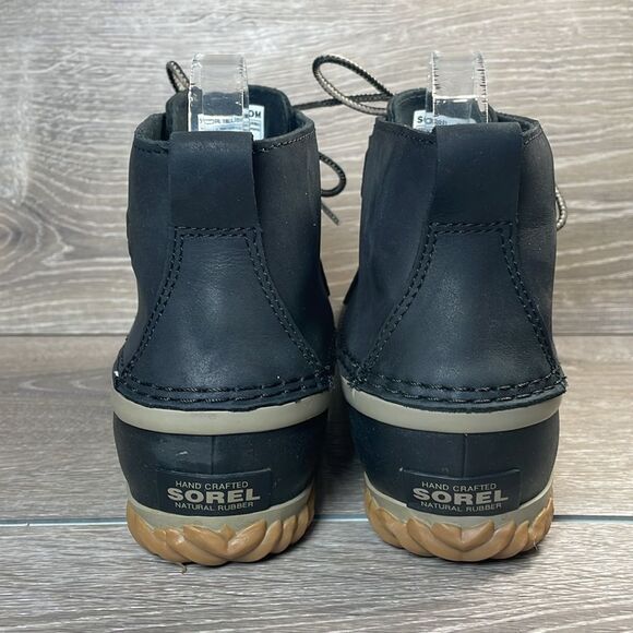 Sorel Out ‘N About Plus Black Nubuck Women’s Sz 7.5 Warm Waterproof Duck Boots - Picture 4 of 12